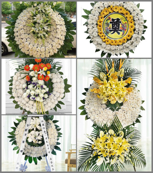 山东青岛胶州市九龙镇车家河村花圈速递